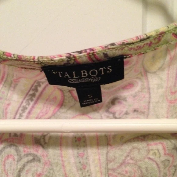 Talbots Women's Small Paisley Print Sleeveless Top - Picture 3 of 5